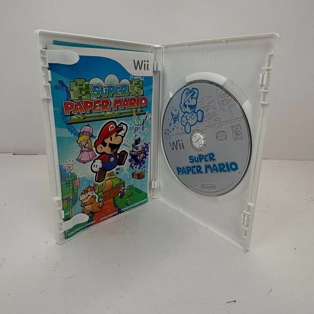 Super Paper Mario RPG (Nintendo Wii, 2007) Complete W/ Manual